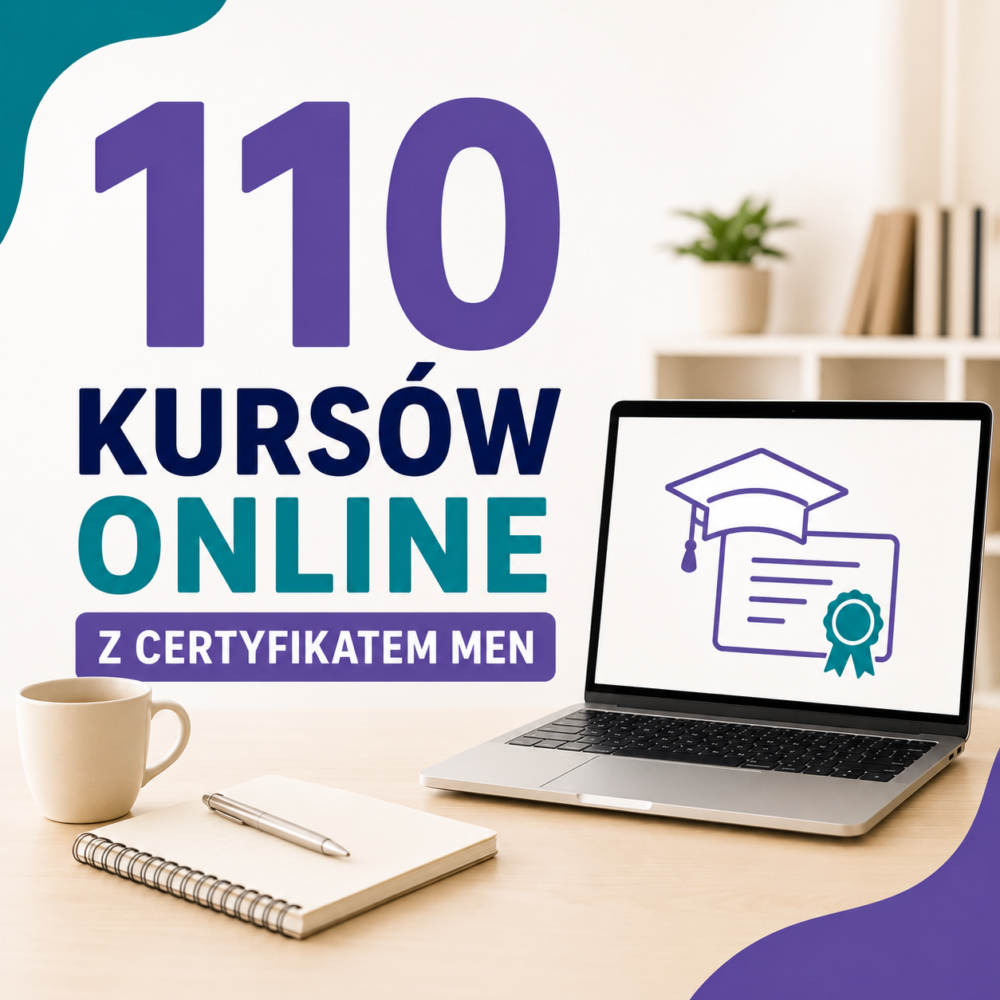 110 kursów online z certyfikatem MEN